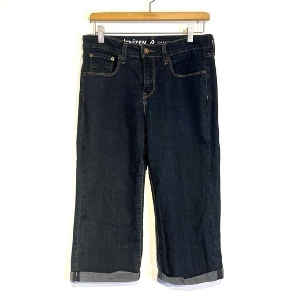 Levi’s Denizen Totally Shaping Capri Size 10 Misses Rolled Hem Dark Wash Denim